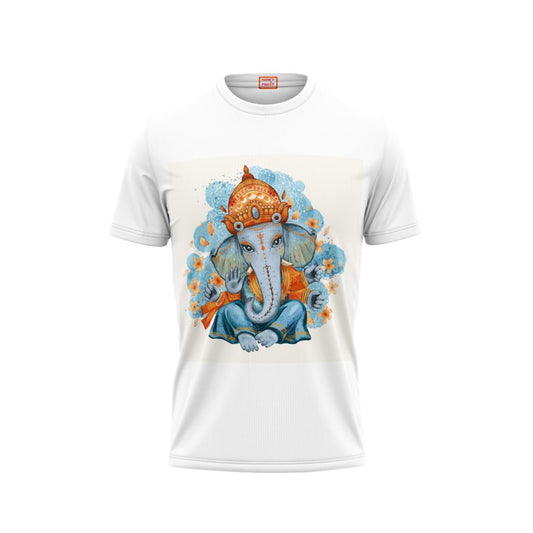 Next Print Ganesha Printed Tshirt White Colour Design 22