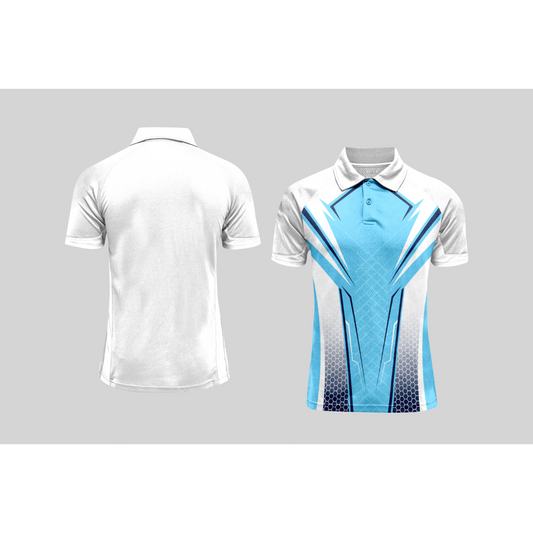 Next Print Cricket Polo Half White Customized Jersey NPCWH00A230