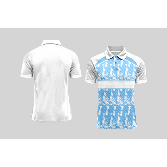 Next Print Cricket Polo Half White Customized Jersey NPCWH00A234