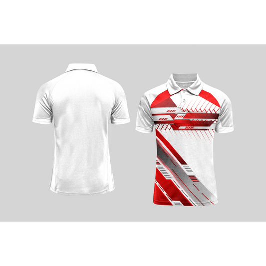 Next Print Cricket Polo Half White Customized Jersey NPCWH00A237