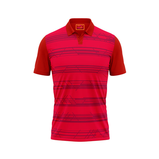 Red Polo Neck Half Sleeve T Shirt Nextprintr276
