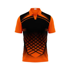 Next Print Polo Neck Printed Jersey Orange Design 21