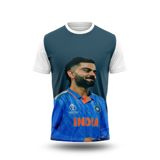 Virat Kohli Photo Printed T-Shirt.