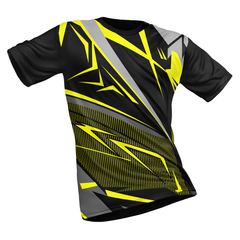 Polyester Half Sleeve Jersey with Round Collar and All Over Digital Print.