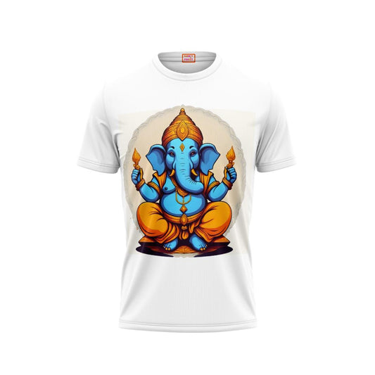 Next Print Ganesha Printed Tshirt White Colour Design 23
