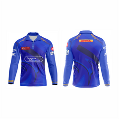 Next Print Mumbai Jersey Printed Polo Collar Full Sleeves Jersey T-Shirt.