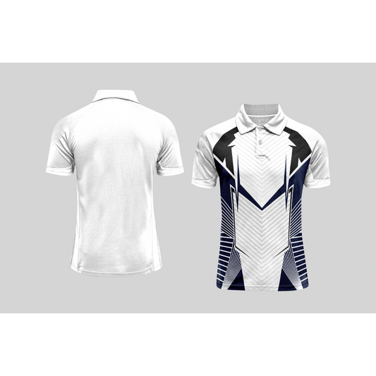 Next Print Cricket Polo Half White Customized Jersey NPCWH00A242