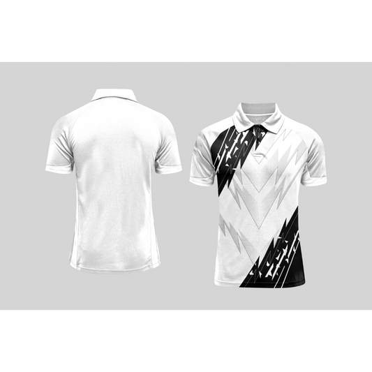 Next Print Cricket Polo Half White Customized Jersey NPCWH00A244