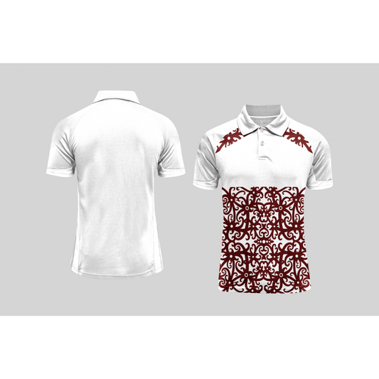 Next Print Cricket Polo Half White Customized Jersey NPCWH00A245