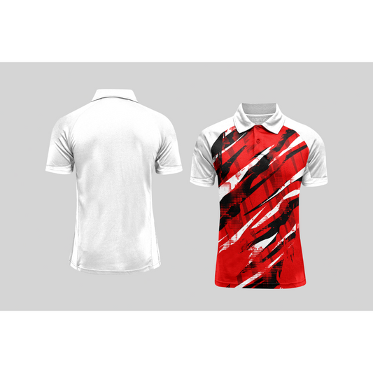 Next Print Cricket Polo Half White Customized Jersey NPCWH00A246