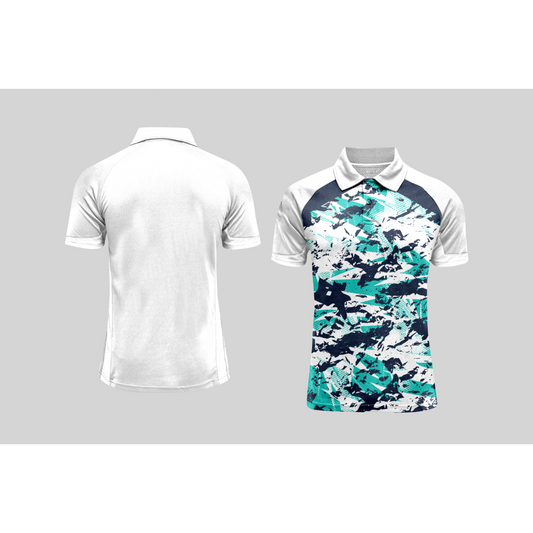 Next Print Cricket Polo Half White Customized Jersey NPCWH00A248