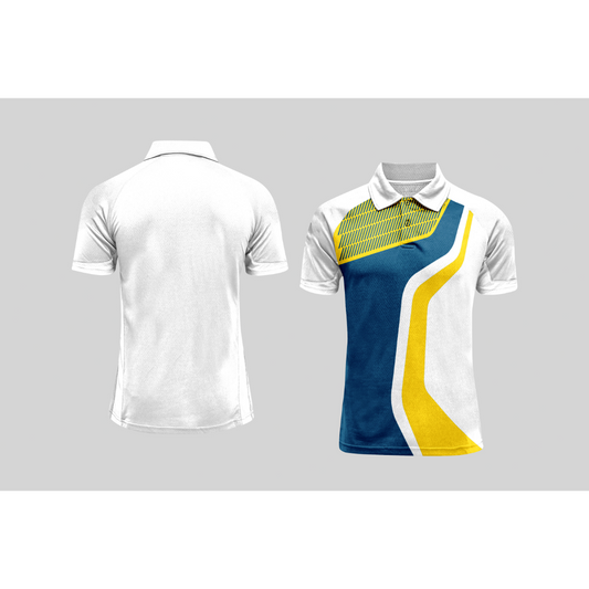 Next Print Cricket Polo Half White Customized Jersey NPCWH00A249