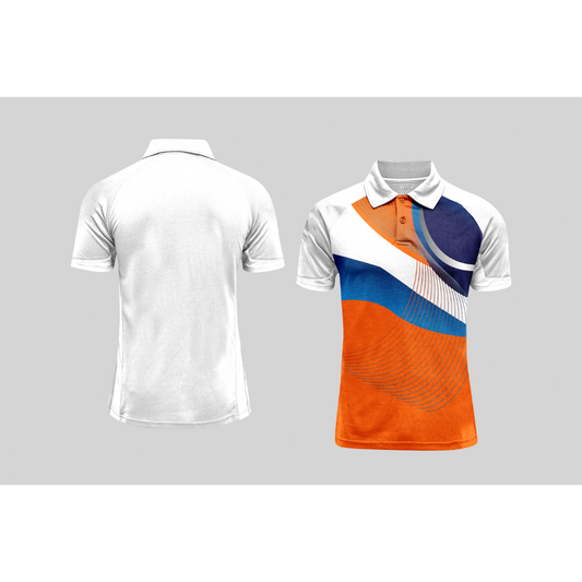 Next Print Cricket Polo Half White Customized Jersey NPCWH00A24