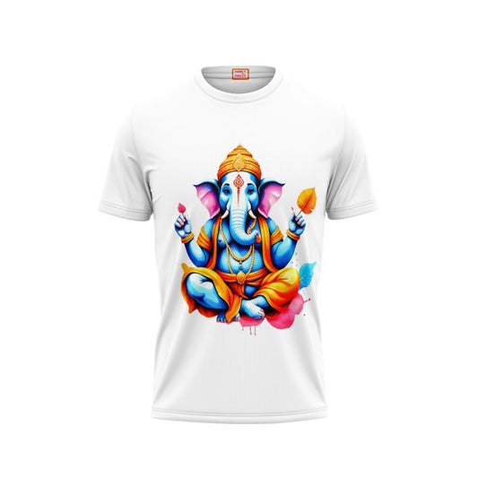 Next Print Ganesha Printed Tshirt White Colour Design 24