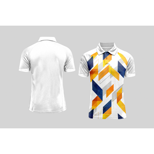 Next Print Cricket Polo Half White Customized Jersey NPCWH00A250