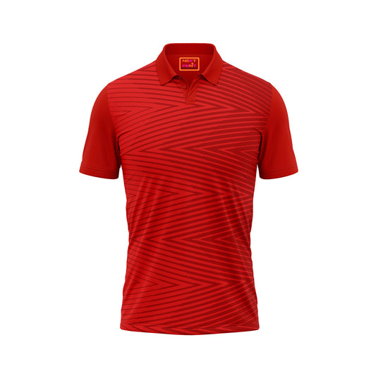 Red Polo Neck Half Sleeve T Shirt Nextprint M168
