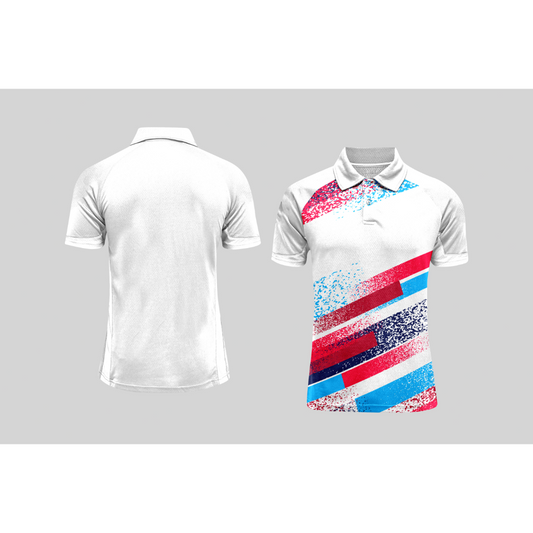 Next Print Cricket Polo Half White Customized Jersey NPCWH00A253
