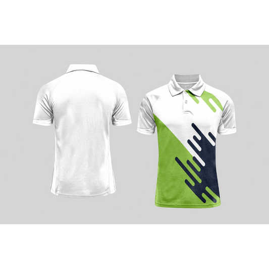 Next Print Cricket Polo Half White Customized Jersey NPCWH00A254