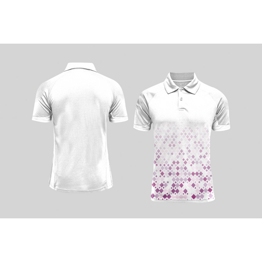 Next Print Cricket Polo Half White Customized Jersey NPCWH00A255