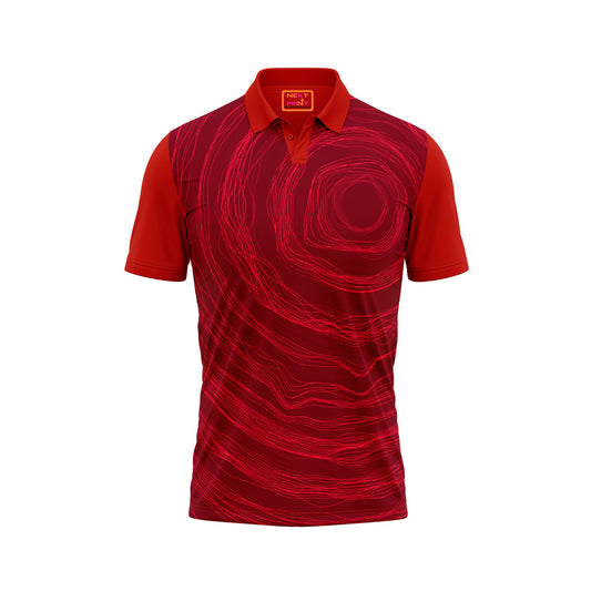 Red Polo Neck Half Sleeve T Shirt Nextprint N133