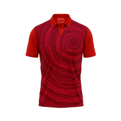 Red Polo Neck Half Sleeve T Shirt Nextprint N133