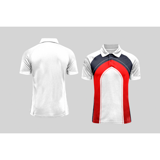 Next Print Cricket Polo Half White Customized Jersey NPCWH00A2558