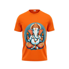 Next Print Ganesha Printed Tshirt Orange Colour Design 21