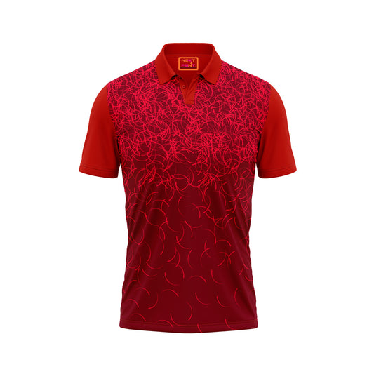 Red Polo Neck Half Sleeve T Shirt Nextprint N154