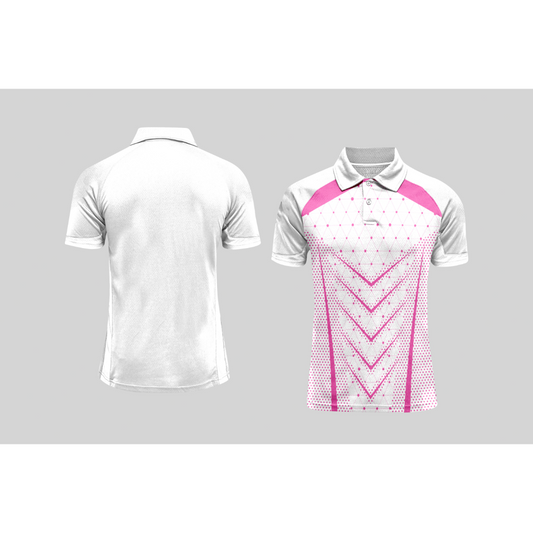 Next Print Cricket Polo Half White Customized Jersey NPCWH00A2562