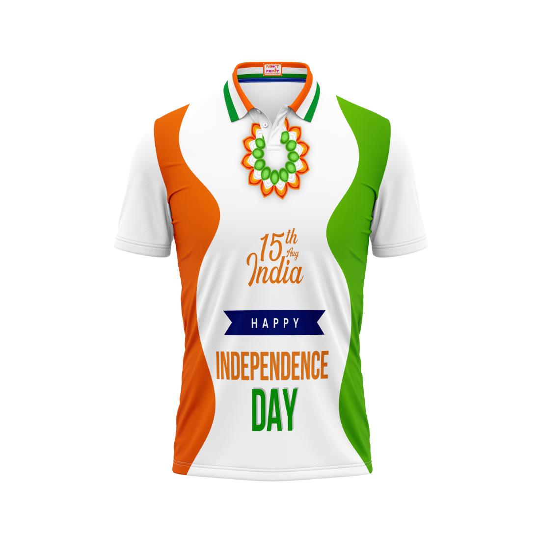 India Independence Day Saffron Tiranga Pride Patriotic Printed T-Shirt | NextPrint