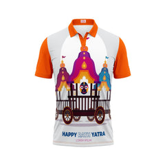 Next Print Puri Jagannath Photoprinted Tshirt Orange Colour Rath Yathra Design 26