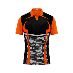 Next Print Polo Neck Printed Jersey Orange Design 24