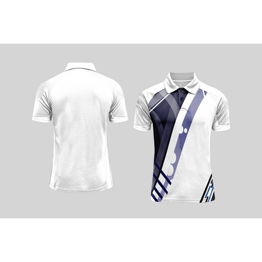 Next Print Cricket Polo Half White Customized Jersey NPCWH00A26