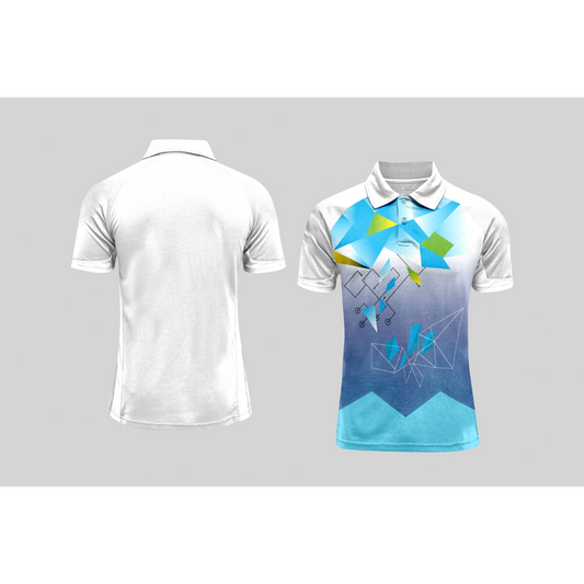 Next Print Cricket Polo Half White Customized Jersey NPCWH00A2570