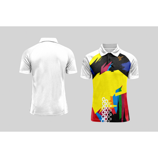 Next Print Cricket Polo Half White Customized Jersey NPCWH00A2573