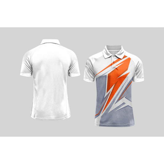 Next Print Cricket Polo Half White Customized Jersey NPCWH00A2579