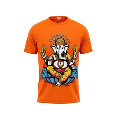 Next Print Ganesha Printed Tshirt Orange Colour Design 22