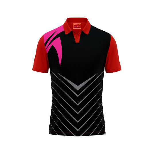 Red Polo Neck Half Sleeve T Shirt Nextprint NP50000776