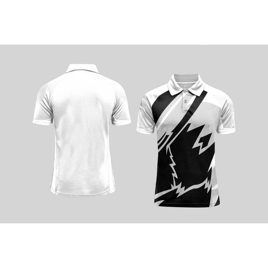 Next Print Cricket Polo Half White Customized Jersey NPCWH00A2581
