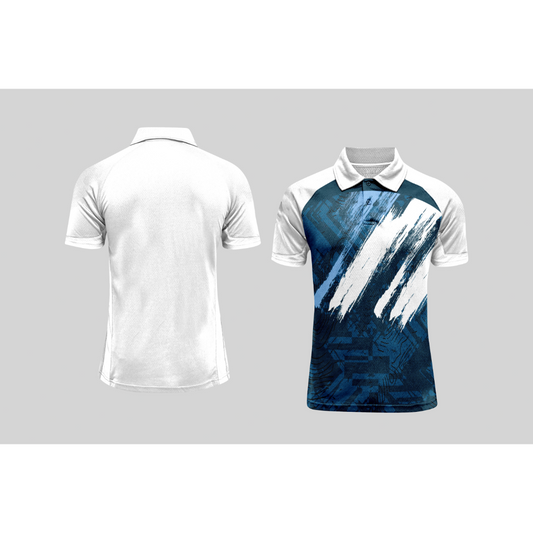 Next Print Cricket Polo Half White Customized Jersey NPCWH00A2583