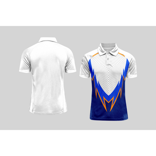 Next Print Cricket Polo Half White Customized Jersey NPCWH00A2588