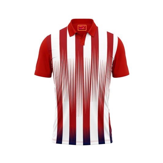 Red Polo Neck Half Sleeve T Shirt Nextprint NP50000802