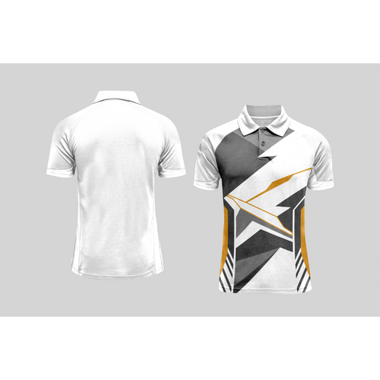 Next Print Cricket Polo Half White Customized Jersey NPCWH00A2589