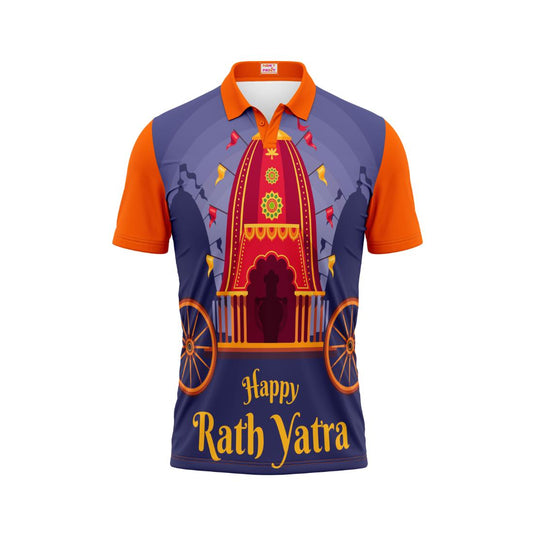 Next Print Puri Jagannath Photoprinted Tshirt Orange Colour Rath Yathra Design 28