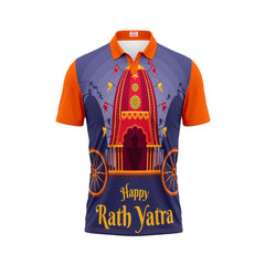 Next Print Puri Jagannath Photoprinted Tshirt Orange Colour Rath Yathra Design 28