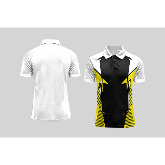 Next Print Cricket Polo Half White Customized Jersey NPCWH00A2591