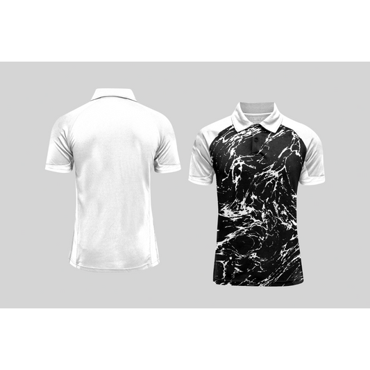 Next Print Cricket Polo Half White Customized Jersey NPCWH00A2592