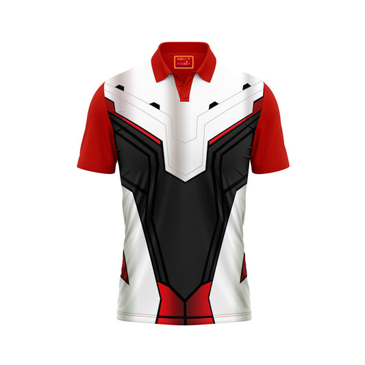 Red Polo Neck Half Sleeve T Shirt Nextprint NP50000829