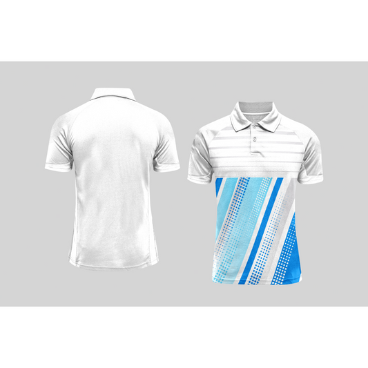 Next Print Cricket Polo Half White Customized Jersey NPCWH00A2596