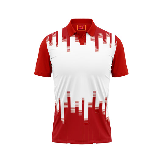 Red Polo Neck Half Sleeve T Shirt Nextprint NP50000832